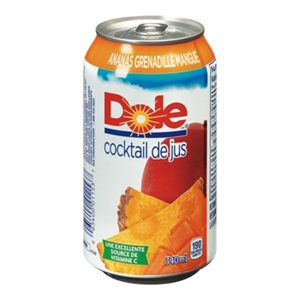 Dole ananas pêche mangue canette 340ml.