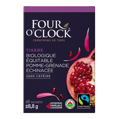 THÉ BLANC POMME GRENADE BI / EQUIT X 16 UNITÉS FOUR O'CLOCK