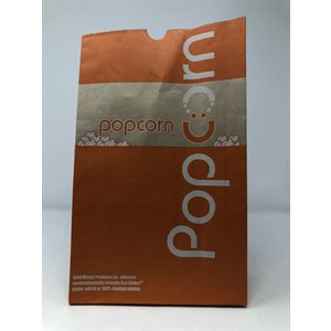 Sac à maïs soufflé écologique orange 170oz (500 / bte)